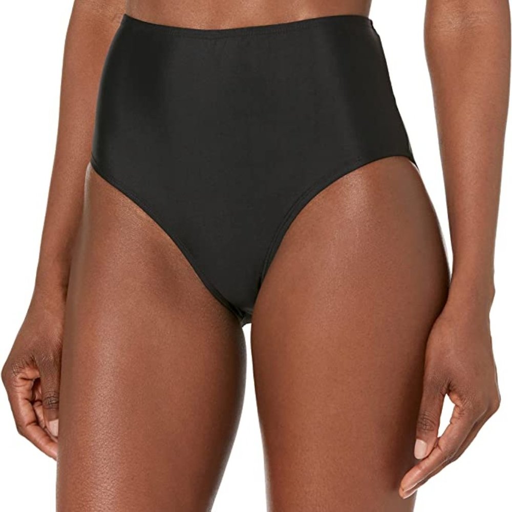 NWOT Lands' End Women's High Waisted Swim Bikini Bottoms Black Size 2T $50 4C45